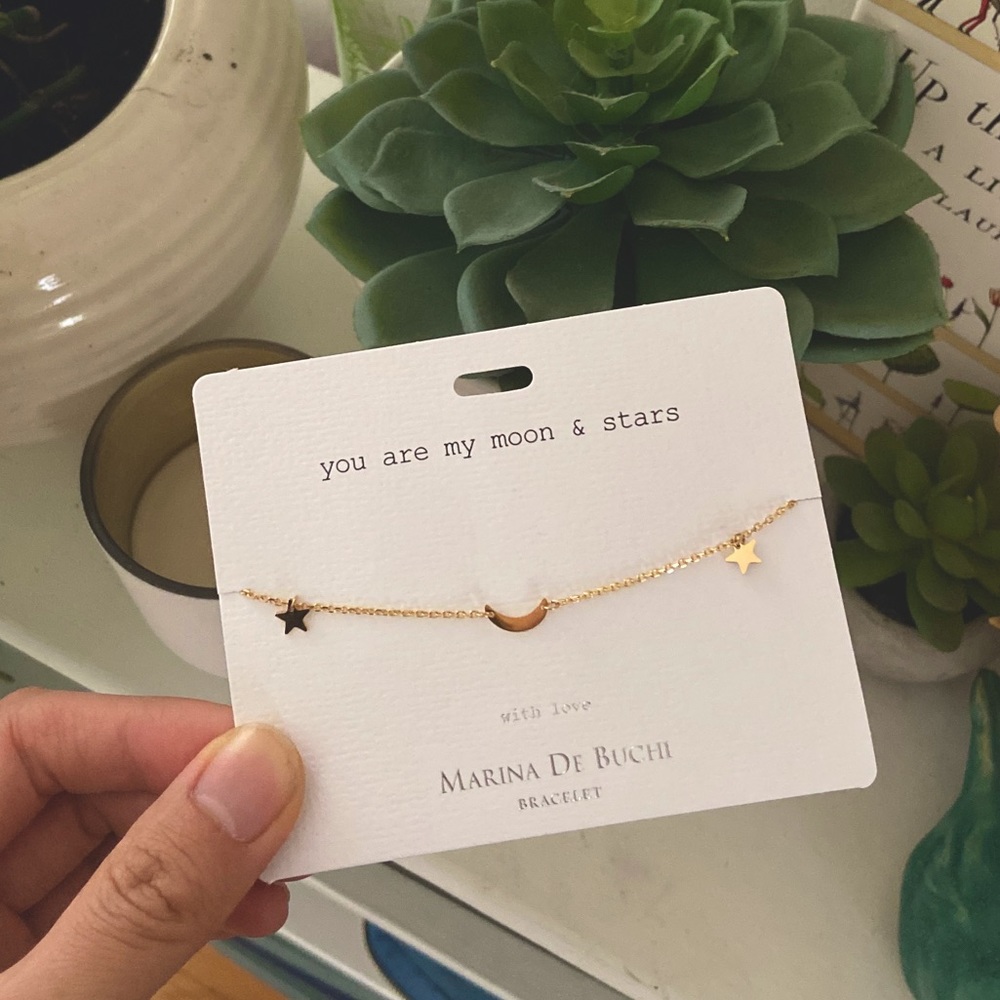 NEW Moon and Stars Gold Bracelet